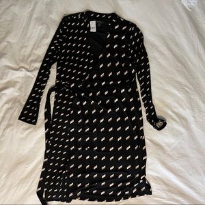 Ann Taylor Patterned Wrap Dress Size 6